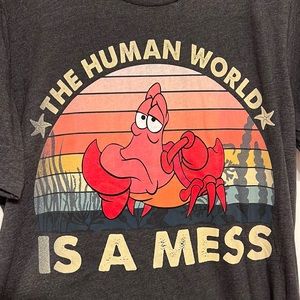 Disney Little Mermaid Sebastian Funny T-Shirt, Size Large